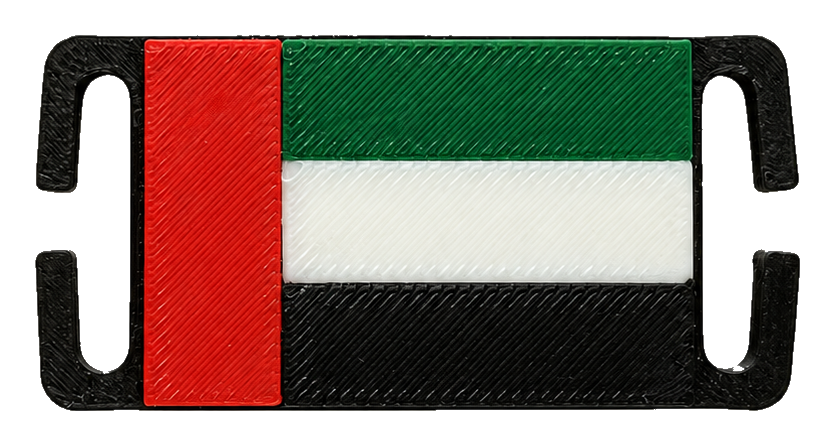 UAE flag MOLLE bag patch in red, green, white and black